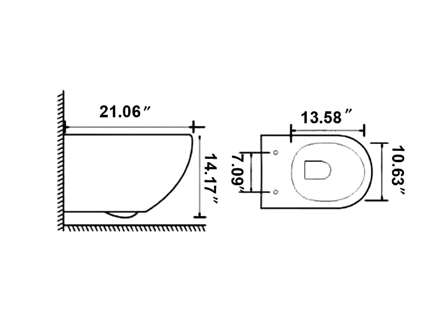 F&D Wall Hung Toilet 6007-Wh - Image 4